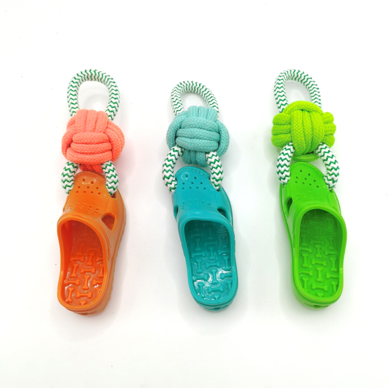 Knirkende TPR Shoe Rope Pet Toy